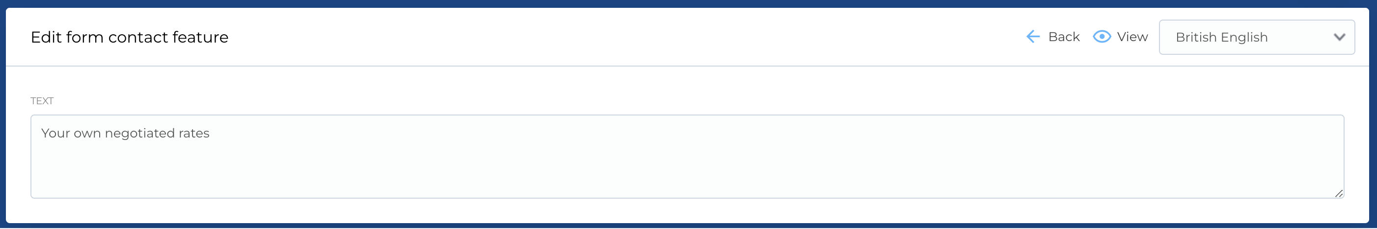 Form contact features