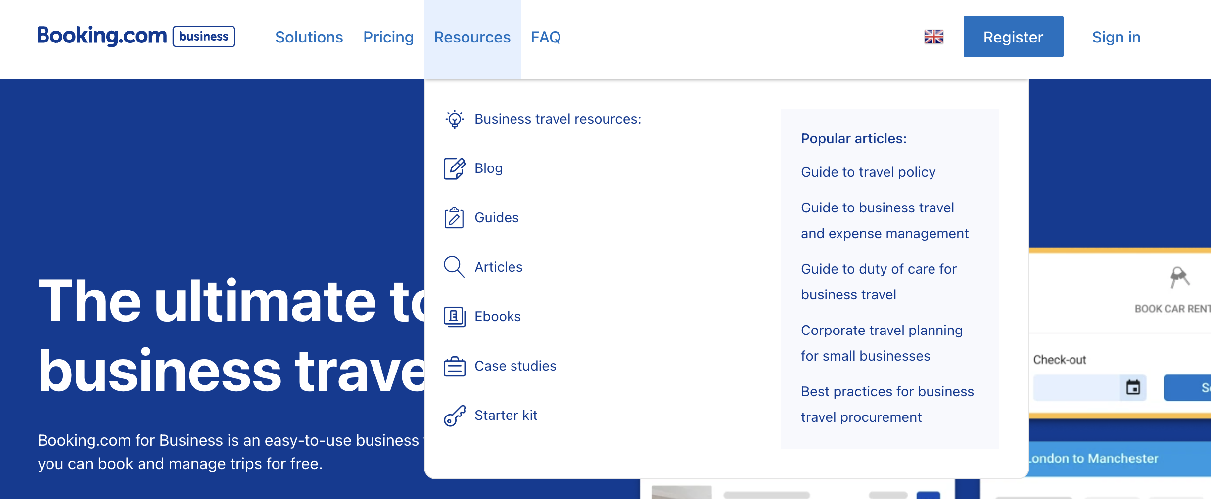 Menu item configuration