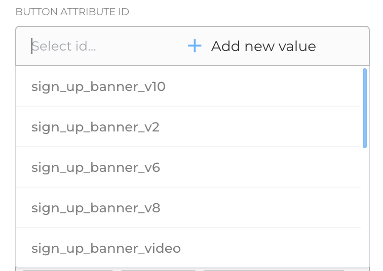 Menu item configuration