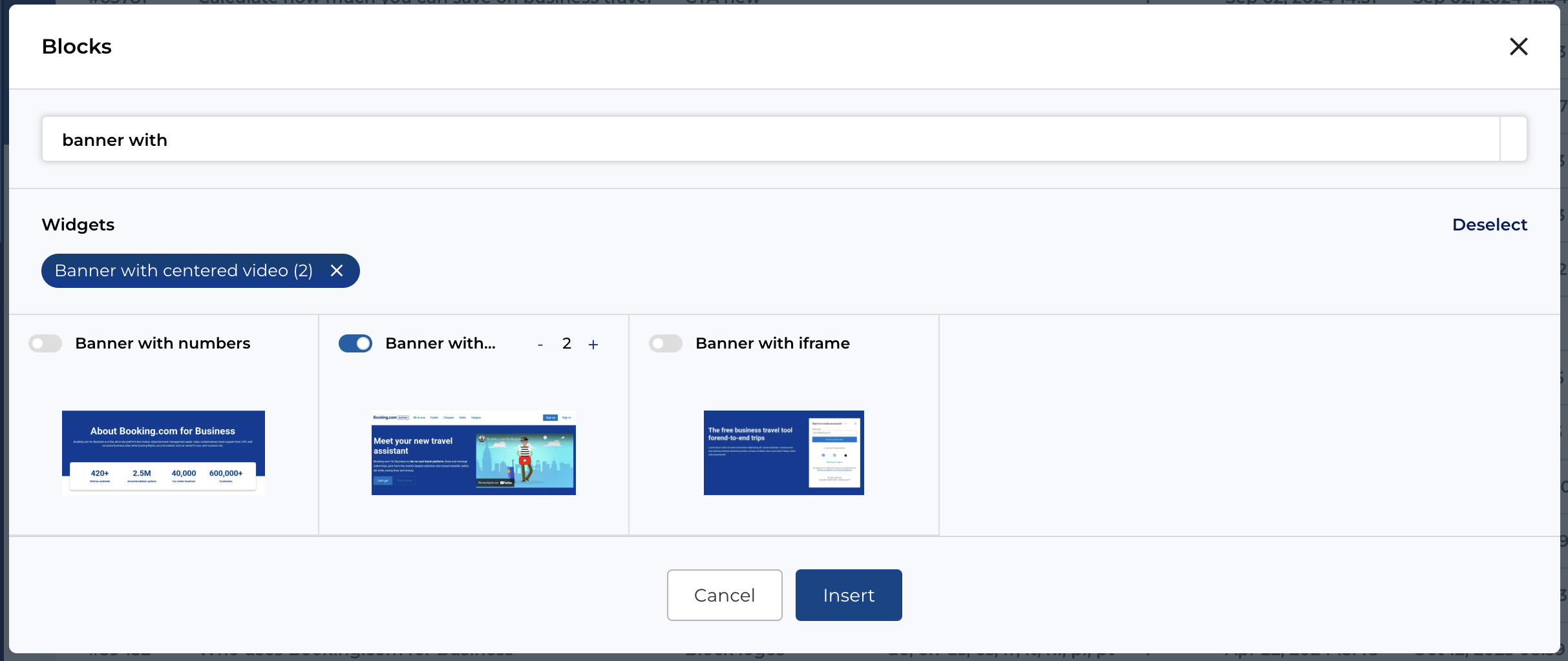 Page blocks (local blocks)