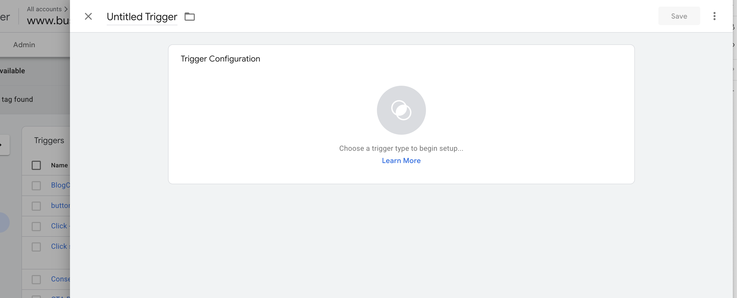 Custom events on blocks